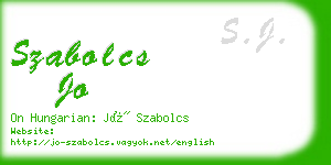 szabolcs jo business card